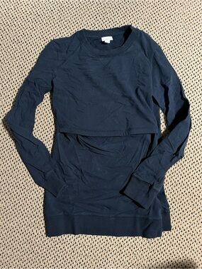 Boob Design Navy Long Sleeve Nursing Sweater